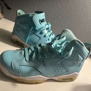Nike Air Jordan VI 6 Retro GG Still Blue/White GS GradeSchool Size 6Y